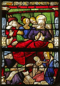 Vetrata raffigurante la Nascita di San Giovanni Battista